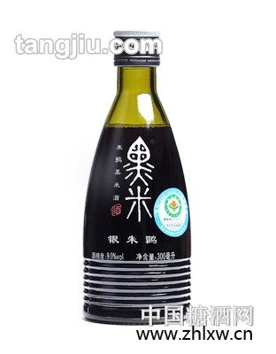 银朱鹮黑米酒半甜9度300ml